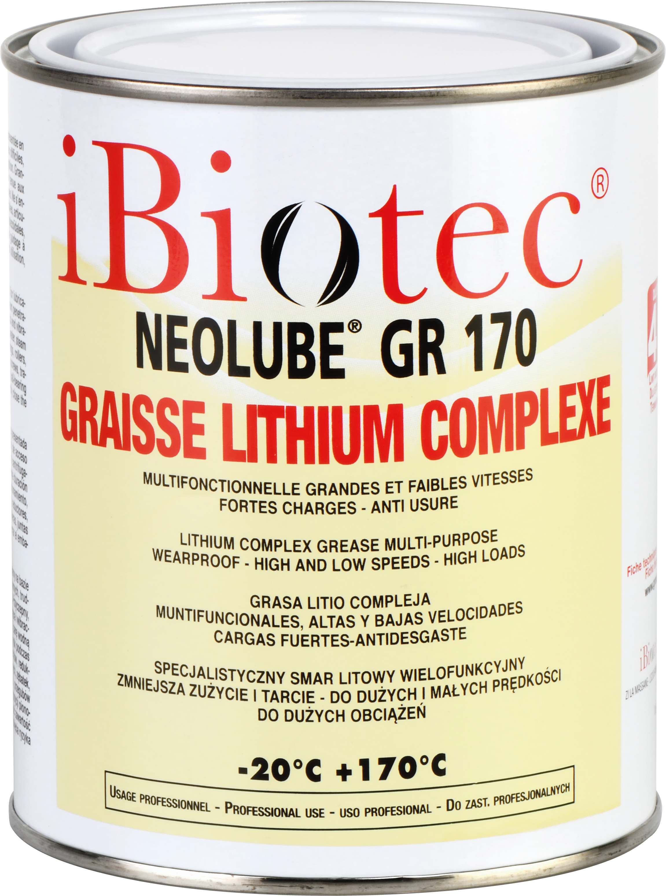 Neoluble GR170 Ibiotec - graisse lithium - boîte de 1 litre